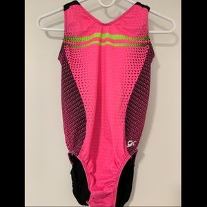 GK breast cancer awareness gymnastics leotard